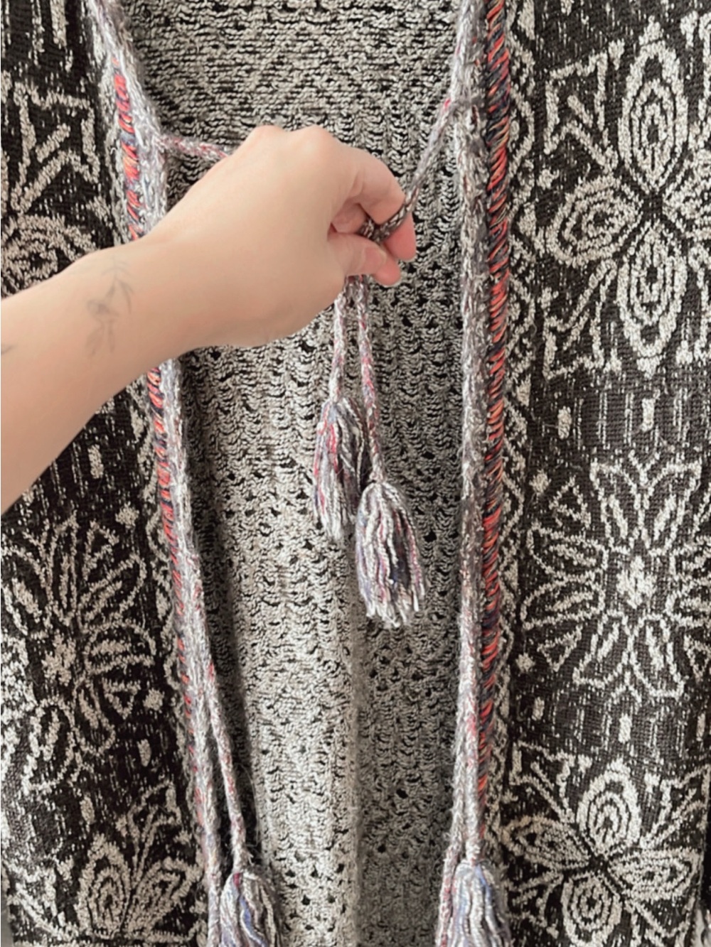 Free People Kai Tassel Hooded Cardigan - Picture 5 of 7